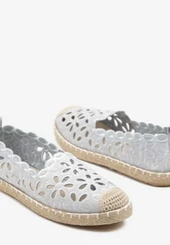 Niebieskie Espadryle Vices Ozdobione Ażurowym Wzorem i Ozdobną Plecionką Arivosa