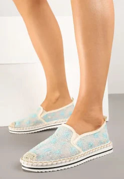 Niebieskie Espadryle z Ozdobną Plecionką Eranoria