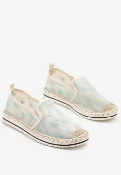 Niebieskie Espadryle z Ozdobną Plecionką Eranoria