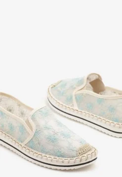 Niebieskie Espadryle z Ozdobną Plecionką Eranoria