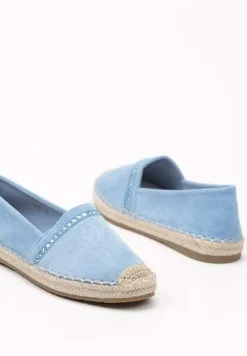 Niebieskie Espadryle z Plecionym Noskiem i Podeszwą Effielle