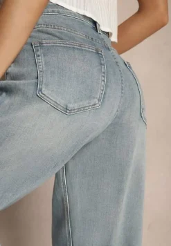 Niebieskie Jeansy Slouchy High Waist Halriva