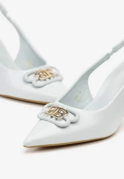 Niebieskie Sandały na Kaczuszce z Odsłoniętą Piętą Tirreina