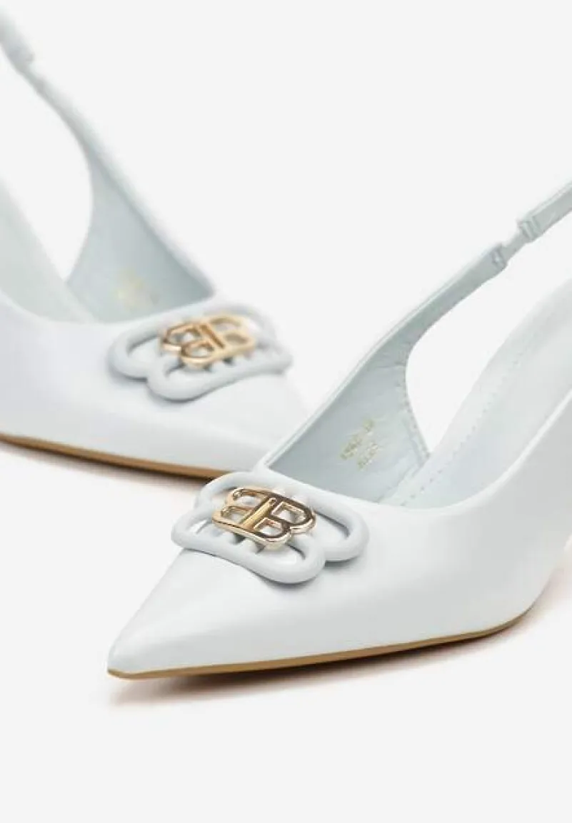 Niebieskie Sandały na Kaczuszce z Odsłoniętą Piętą Tirreina