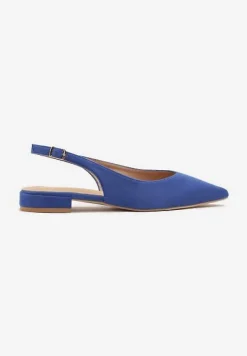 Niebieskie Sandały Slingback Vices z Wkładką ze Skóry Naturalnej Annisae