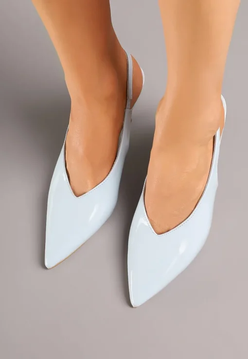 Niebieskie Sandały Slingback Vices na Obcasie Typu Szpilka Tilionea