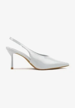 Niebieskie Sandały Slingback Vices na Obcasie Typu Szpilka Tilionea