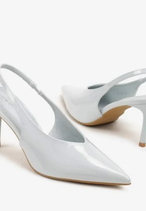 Niebieskie Sandały Slingback Vices na Obcasie Typu Szpilka Tilionea