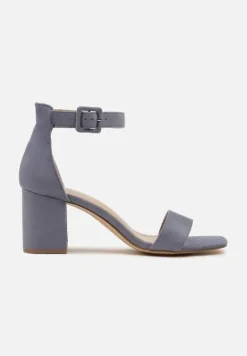 Niebieskie Sandały Vices na Słupkowym Obcasie z Paskiem wokół Kostki Grisea