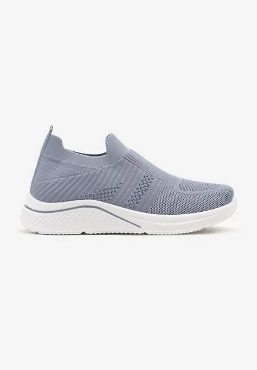 Niebieskie Siateczkowe Buty Sportowe Sneakersy o Wsuwanym Fasonie Niltewi