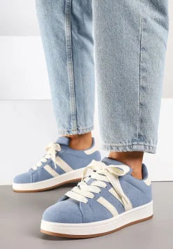 Niebieskie Sneakersy Ozdobione Paskami Dolirenna