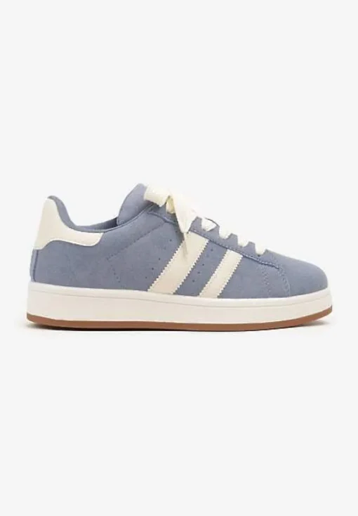 Niebieskie Sneakersy Ozdobione Paskami Dolirenna