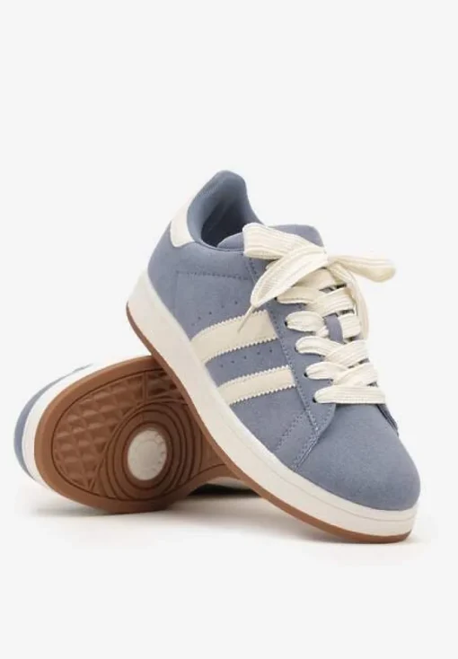 Niebieskie Sneakersy Ozdobione Paskami Dolirenna