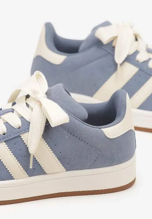 Niebieskie Sneakersy Ozdobione Paskami Dolirenna
