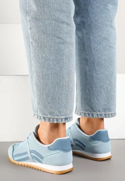 Niebieskie Sneakersy Typu Klasyczne Tenisówki Zdobione Przeszyciami Zardiva