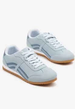 Niebieskie Sneakersy Typu Klasyczne Tenisówki Zdobione Przeszyciami Zardiva