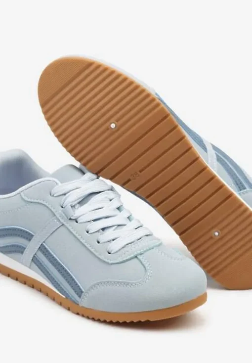 Niebieskie Sneakersy Typu Klasyczne Tenisówki Zdobione Przeszyciami Zardiva