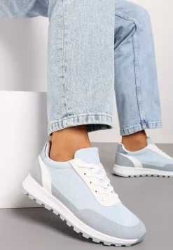 Niebieskie Sznurowane Sneakersy przed Kostkę Kiea