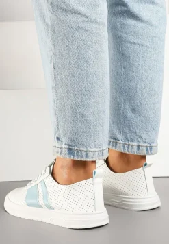 Niebiesko-Białe Tenisówki Ozdobione Paskami Meloti