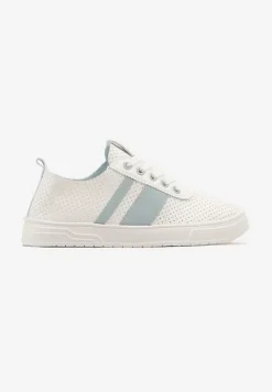 Niebiesko-Białe Tenisówki Ozdobione Paskami Meloti