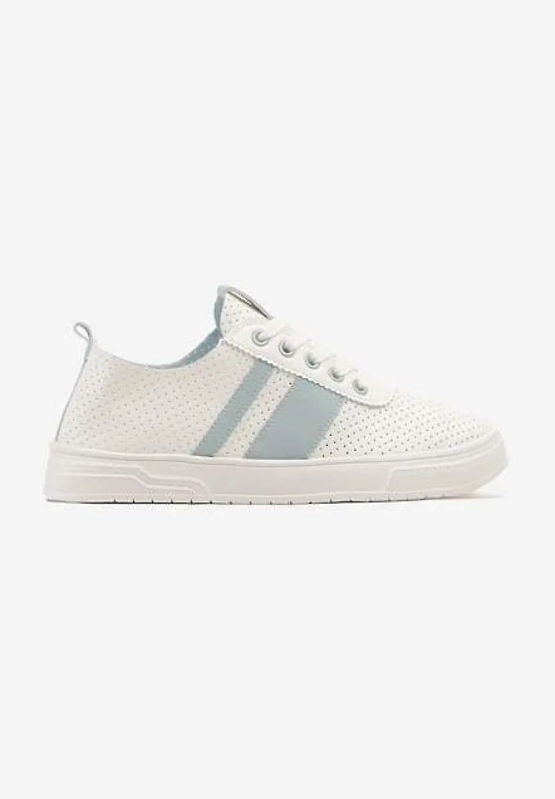 Niebiesko-Białe Tenisówki Ozdobione Paskami Meloti