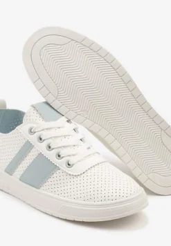 Niebiesko-Białe Tenisówki Ozdobione Paskami Meloti