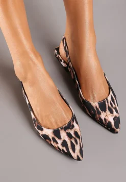 Panterkowe Sandały Vices bez Pięty Zapinane przy Kostce Elajane