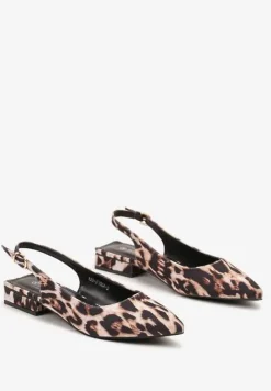 Panterkowe Sandały Vices bez Pięty Zapinane przy Kostce Elajane