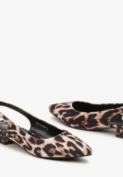 Panterkowe Sandały Vices bez Pięty Zapinane przy Kostce Elajane