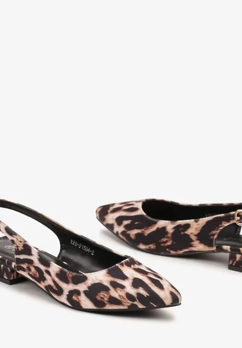 Panterkowe Sandały Vices bez Pięty Zapinane przy Kostce Elajane