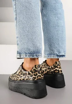 Panterkowe Sneakersy Vices na Grubej Podeszwie Tuliri