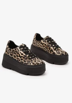 Panterkowe Sneakersy Vices na Grubej Podeszwie Tuliri