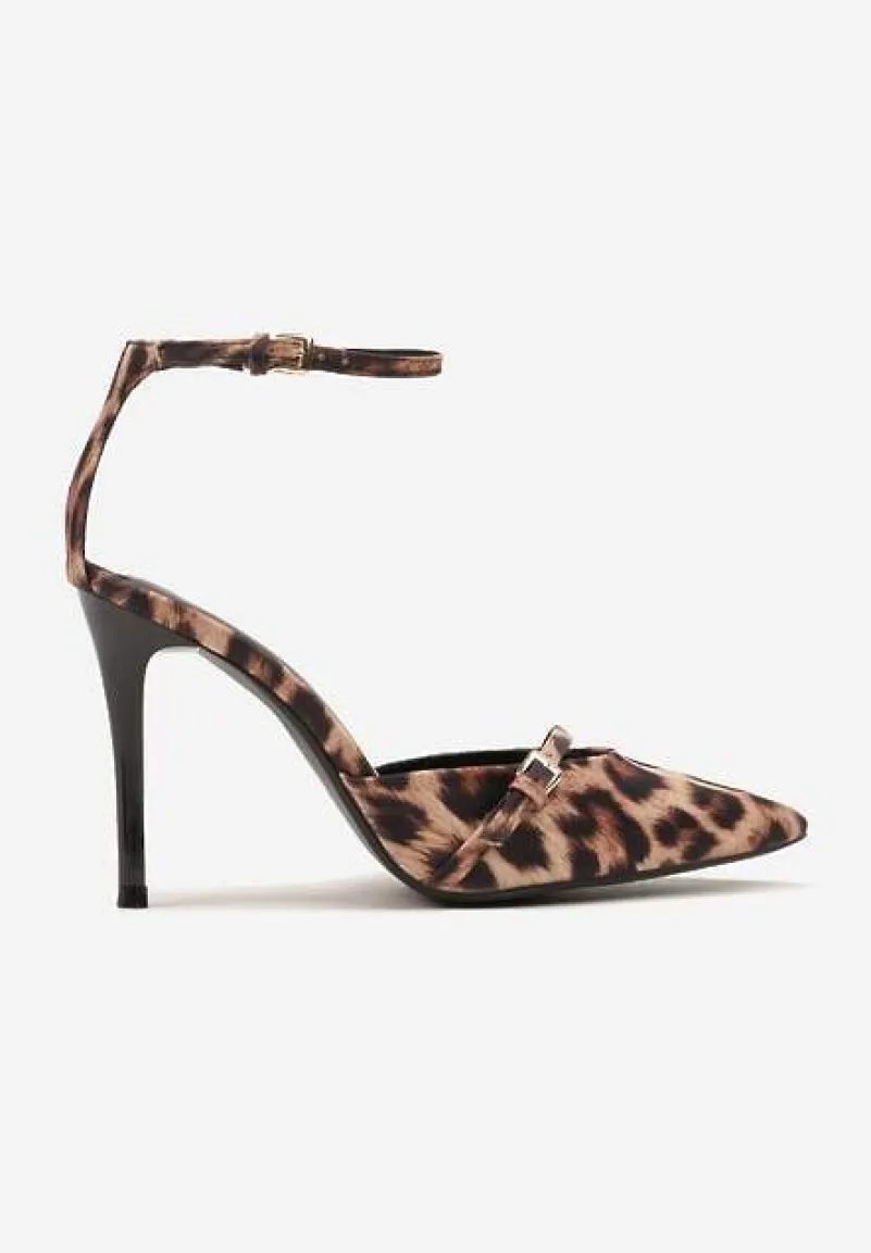 Panterkowe Szpilki Vices z Ozdobną Sprzączką Tilonea