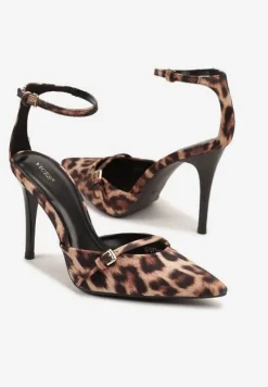 Panterkowe Szpilki Vices z Ozdobną Sprzączką Tilonea