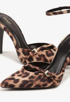 Panterkowe Szpilki Vices z Ozdobną Sprzączką Tilonea