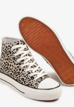 Panterkowe Trampki z Wysoką Tłoczoną Cholewką Willevia