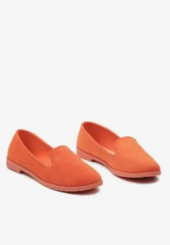 Pomarańczowe Balerinki Typu Loafersy Daphikaia