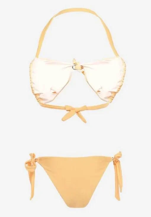 Pomarańczowe Eleganckie Bikini z Regulowanymi Paseczkami Jaenara