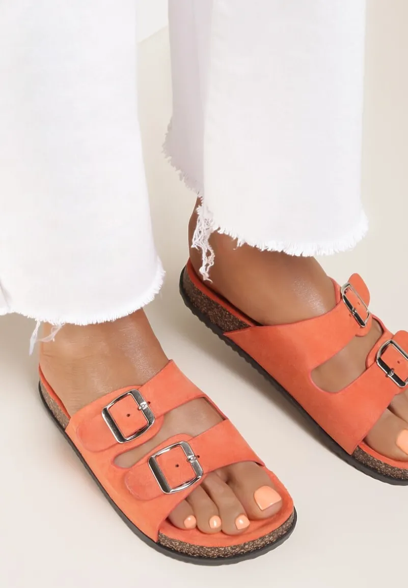 Pomarańczowe Klapki Dorinore