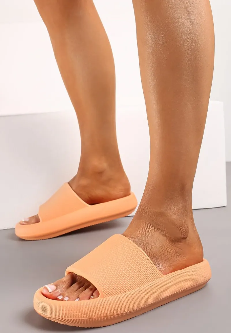 Pomarańczowe Klapki Oreithano