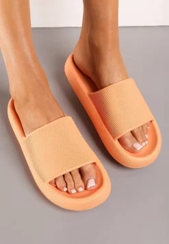 Pomarańczowe Klapki Oreithano