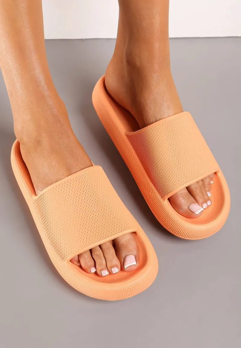 Pomarańczowe Klapki Oreithano