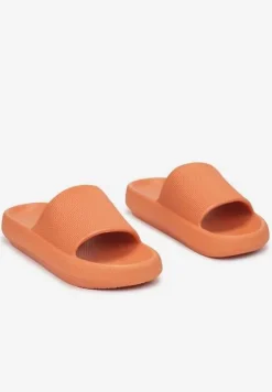 Pomarańczowe Klapki Oreithano