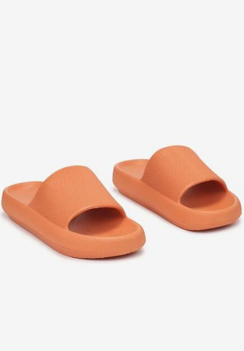Pomarańczowe Klapki Oreithano