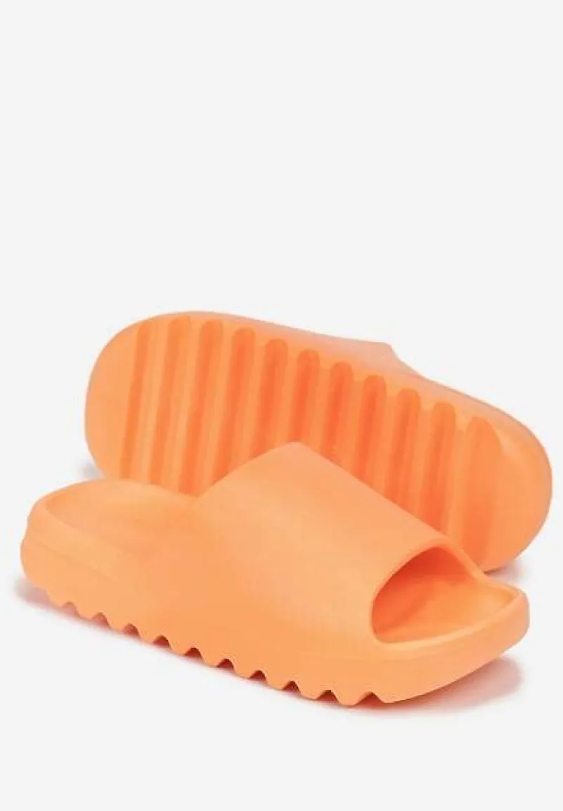 Pomarańczowe Klapki z Pianki z Odkrytym Noskiem Birea