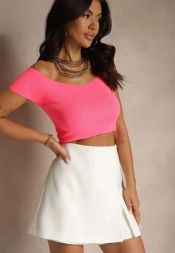 Różowa Bluzka z Odkrytymi Ramionami Silarea