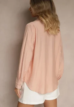 Różowa Koszula z Wiskozy w Serca Koliselle