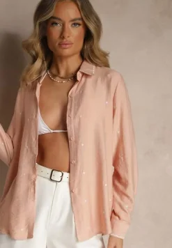 Różowa Koszula z Wiskozy w Serca Koliselle