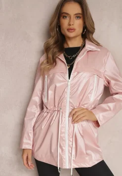Różowa Kurtka z Połyskiem Grainne