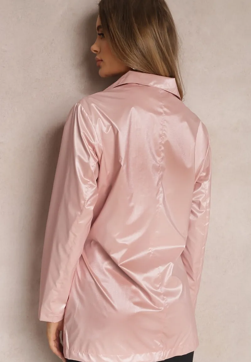 Różowa Kurtka z Połyskiem Grainne